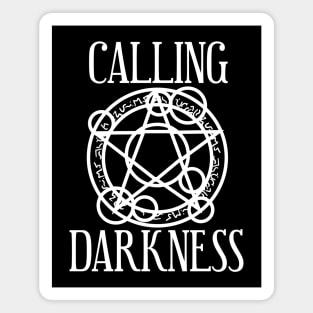 Calling Darkness White Logo Magnet